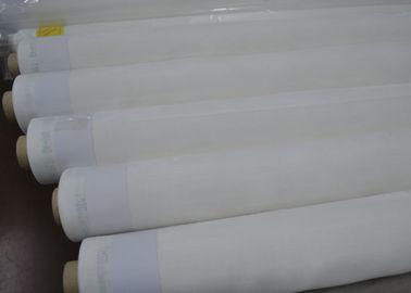 চীন এসজিএস এফডিএ সিল্ক স্ক্রিন প্রিন্টিং মেষ 53 &amp;quot;পিইটি 100% উপাদান, হোয়াইট / হলুদ রঙের সাথে সরবরাহকারী
